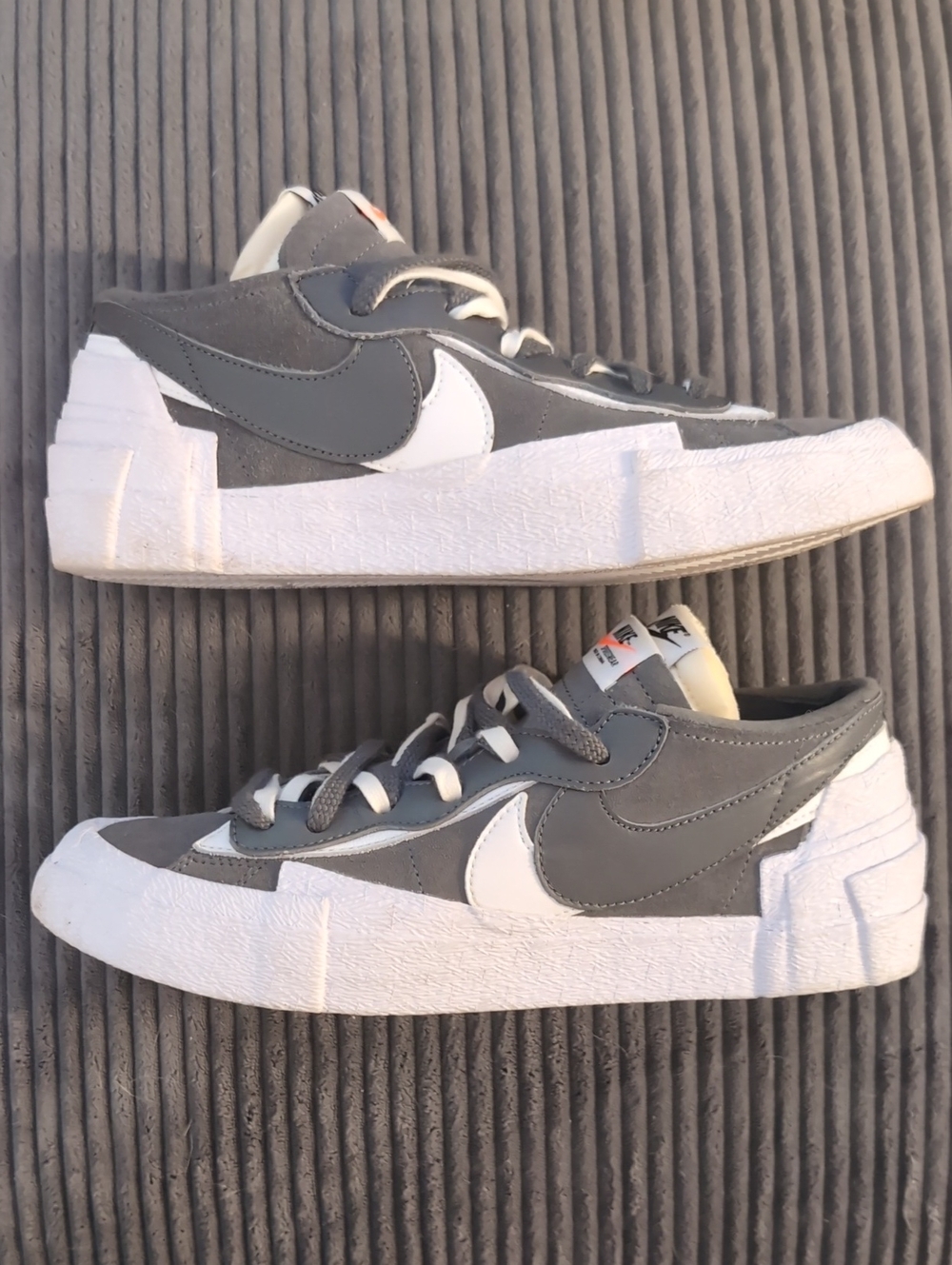 Nike Blazer Low Sacai Iron Grey Men`s Shoes Men`s Size 9.5 - Nike Shoe